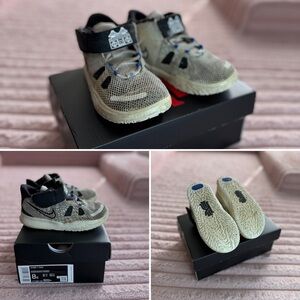 Kids Black and Gray Nike Shoes